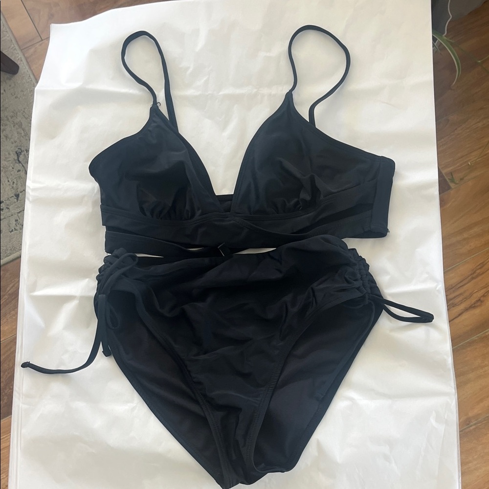 BCBG Black Swim Bikini Set with Branded Tag